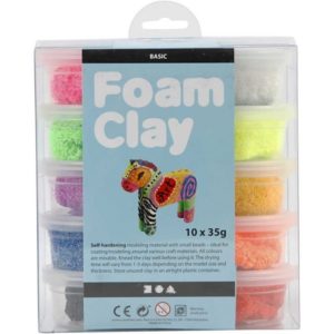 Foam Clay®, diverse kleuren, basis, 10x35gr